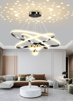 Lustre LED Moderne Personnalisé, Suspendu Rond en Fer, Lumière Pendentif à Anneau LED pour Chambre d'Hôtel
