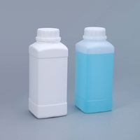 Bouteilles en plastique HDPE noires de 1L avec bouchon à vis, bouteilles vides pour engrais, produits chimiques, aérosols et emballages de peinture, couvercle d'étanchéité inclus