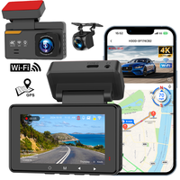 Caméra embarquée OEM 3 pouces 4K à double objectif avec ADAS, WiFi, GPS, capteur G, enregistrement en boucle avant et arrière, contrôle par application
