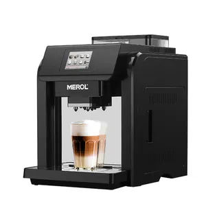 卸売ODMOEMカスタム全自動エスプレッソコーヒーマシンLEDタッチ圧力ポンプコーヒーメーカーミルク泡立て器付き