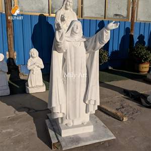 Cuộc sống kích thước bằng đá cẩm thạch trắng nữ tu bức tượng đá Nhà thờ tượng để bán - Product Image 2