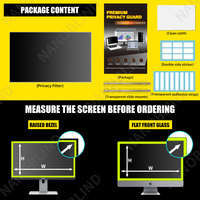 Filtro de Pantalla de Privacidad de 22 Pulgadas, 4 Vías/360 Grados, para Monitor de Computadora Panorámico 16:10, Protección de Datos Confidenciales, Película Antideslumbrante