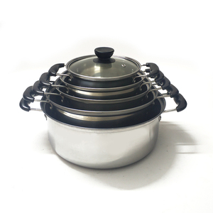 Ensemble de casseroles en acier inoxydable de <span class=keywords><strong>10</strong></span> pièces, avec poignée en bakélite, pour la cuisson de bouillon, vente en gros à prix avantageux - Product Image 3
