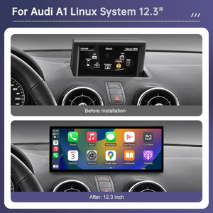 Écran tactile 12,3 pouces <span class=keywords><strong>pour</strong></span> <span class=keywords><strong>Audi</strong></span> <span class=keywords><strong>A1</strong></span> 2012-2018 avec CarPlay sans fil, Android Auto, Airplay, autoradio, lecteur multimédia - Product Image 4