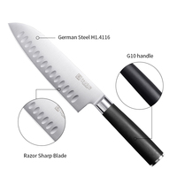 KO3Couteau de chef japonais 8 ''en acier allemand de qualité supérieure avec manche en G10 Couteau de cuisine de haute qualité pour la cuisine Couteau Santoku