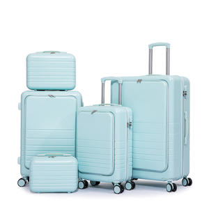 Ensemble <span class=keywords><strong>de</strong></span> bagages légers et durables à ouverture frontale, 20 pouces, roues universelles silencieuses, capacité multi-pièces, logo personnalisé - Product Image 1