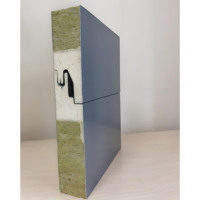 Panneau sandwich en laine de roche, moderne, ignifuge, résistant à l'eau, panneau isolant, structure en acier, mur extérieur, toit, atelier, entrepôt