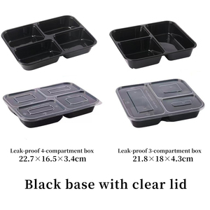Lonchera Bento Ecológica <span class=keywords><strong>a</strong></span> Prueba de Fugas con 3/4 Compartimentos, Contenedor Desechable de Plástico PP de Grado Alimenticio para Comida para Llevar - Product Image 5
