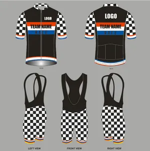 Nhà Máy Tùy Chỉnh Thể Thao Chuyên Nghiệp MTB Xe Đạp Đội Đua Xe Đạp Jersey Áo Sơ Mi Quần Yếm Có Dây Đeo Bộ Đường Xe Đạp Chu Kỳ Quần Áo Đồng Phục