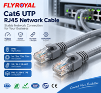 Kabel Jaringan RJ45 1Gbps Cat6 UTP 8P8C Male to Male Abu-abu PVC 24 26 AWG 1m 2m 3m 5m Router Switch Server OEM Custom