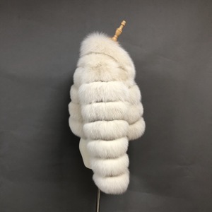 Manteau de fourrure pour femmes personnalisé 100 réel luxe manteaux de fourrure moelleux pour les filles hiver chaud renard recadrée vendeur de manteau de fourrure - Product Image 3