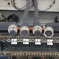 Connecteur de capteur M8 DIN, contact en laiton, câble en aluminium PVC PUR, 3-8 broches mâle droit, assemblage de câble étanche IP67 surmoulé