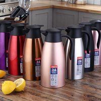 Cafetière Thermos en Acier Inoxydable 304, 2L, Grande Capacité, Design Moderne, Isolation Sous Vide, Pour Usage Domestique