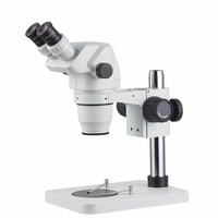 Digital Binocular Zoom Stereo Microscope 6.7X-45X LED Light Source Electron Microscope