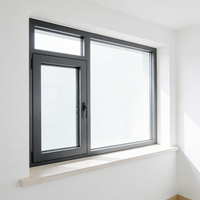 Ventana Abatible de Aluminio Templado con Aislamiento Térmico, Impermeable e Insonorizada, Directo de Fábrica, para Balcón