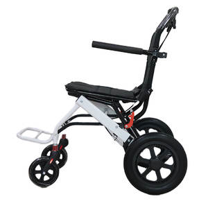 Sedia a rotelle portatile Ultra leggera pieghevole freno a mano per anziani trolley da viaggio disabile sedia medica - Product Image 3