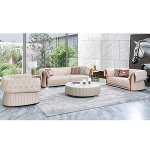 ضوء الفاخرة بعد أريكة جلدية حديثة من ثلاثة أشخاص غرفة المعيشة إيطاليا طقم أريكة الطبقة الأولى جلد البقر أريكة - Product Image 2