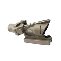 Lunette de chasse verte en fibre de verre véritable avec réglage de la dioptrie, grossissement 4x