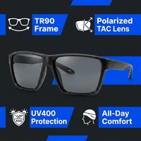 Lunettes de soleil polarisées pour la pêche pour hommes, monture TR90, protection UV, sports de plein air, voyage, mode