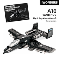 A10 Warthog Thunderbolt II, Blocs de Construction d'un Avion d'Attaque Militaire, 809 Pièces, Modèle d'Avion de l'Armée de l'Air à Collectionner, Plastique ABS