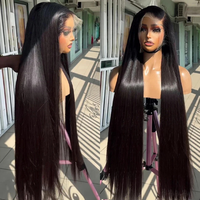 13x6 vente en gros sans colle Full hd dentelle avant perruques de cheveux indiens vierges cuticules alignées perruques de cheveux humains vierges bruts
