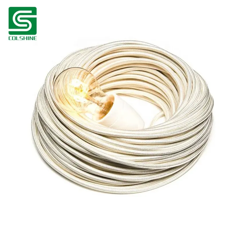 Edison Textile Cable Fabric Wire Chandelier Pendant Lamp Wires Braided Cloth Electrical Cable Vintage Lamp Cord