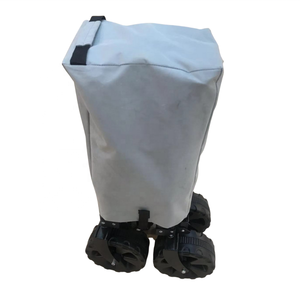 Carro de carro plegable, gran capacidad de carga, ruedas grandes, frenos, mango ajustable, resistente, portátil, rodante - Product Image 4