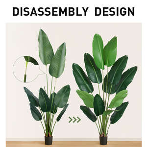 طائر صناعي 6 قدم من نبات الجنة مع وعاء بلاستيكي هدية ديكور للأماكن الداخلية والخارجية - Product Image 6