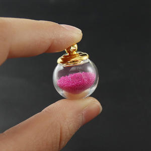 תליוני זכוכית חלולים למילוי עם מכסה בורג מוזהב, תכשיטי שרשרת למזכרת מאפר, להכנת תליונים - Product Image 1