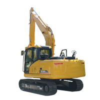 Excavadora de cadenas SE130 equipada con cabina nueva y aire acondicionado automático, flujo de aire cómodo para minería