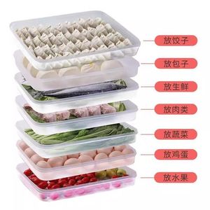 5-layer food-grade splashproof dumpling <b>box</b>, <b>large</b>-capacity polypropylene food storage tray, efficient quick-freezing, a - Product Image 3
