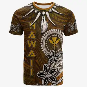 Polynesische Zwijn Slagteen Hawaii Print T Shirt Drop Shipping Mannen Sport Casual Tee Minimale Bestelhoeveelheid Mode Korte Mouwen Top