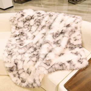 Luxury Faux Fox Fur <strong>Blanket</strong> <strong>Snow</strong> Leopard Print Super Soft Plush Sofa Bed Decorative <strong>Blanket</strong> for Home Hotel Wholesale Custom - Product Image 3