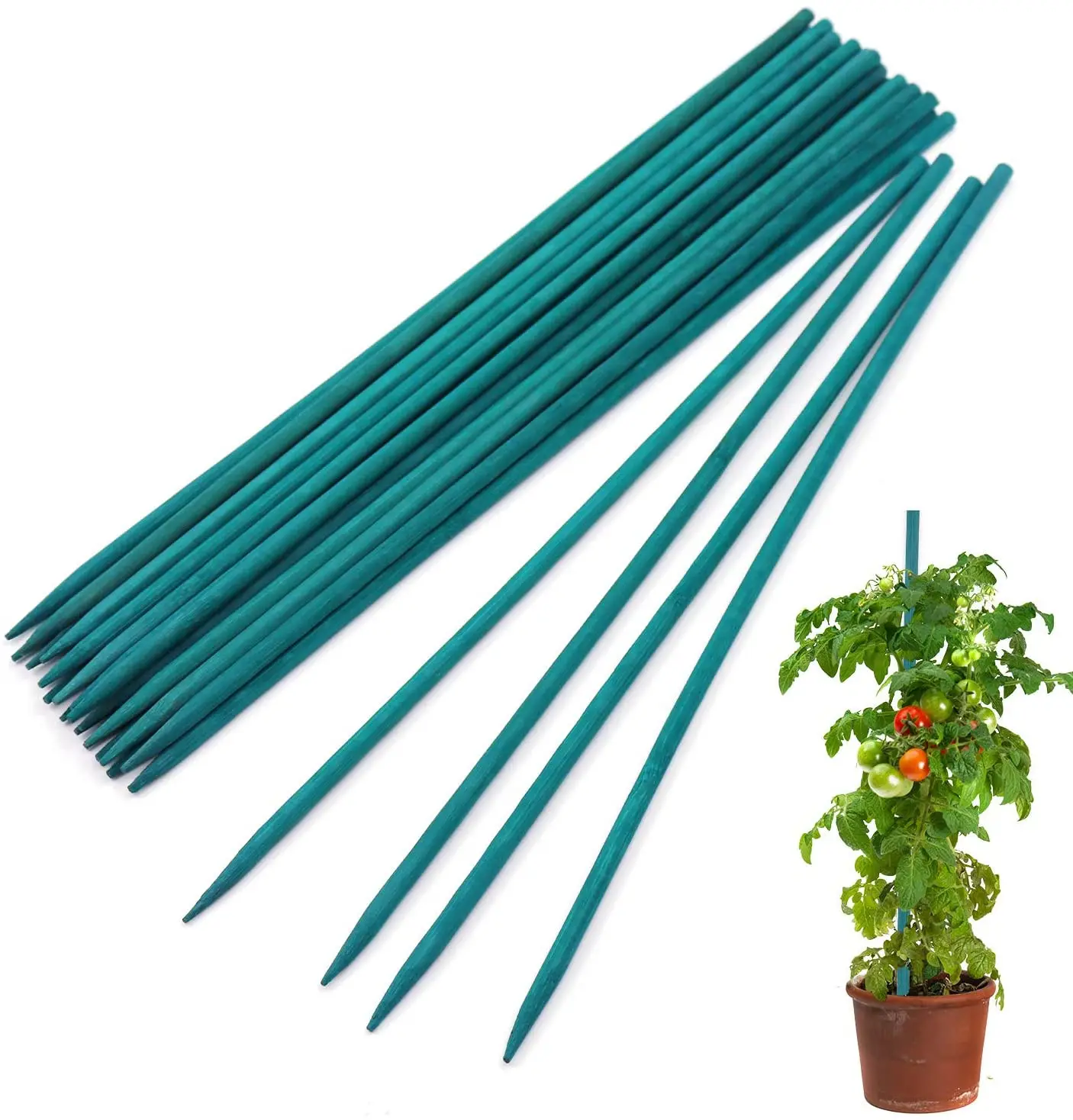 庭用竹棒カスタムボックスで植物をサポートし、アクセサリーを追加