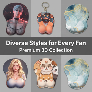 Tapis de souris personnalisés avec impression de filles sexy aux gros seins, tapis de souris en gel de silicone 3D avec photo de dessin animé mignon, tapis de souris avec base antidérapante - Product Image 5