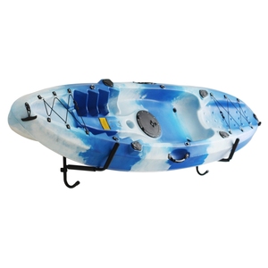 Support mural pliable en acier noir robuste de 100 livres pour <span class=keywords><strong>kayak</strong></span> avec berceaux rembourrés en mousse et support hors-bord - Product Image 5