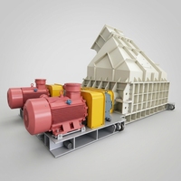 Concasseur à rouleaux minier robuste avec moteur PLC et roulement, motif de dents réglable, construction en acier, capacité de 1000 t/h pour le charbon