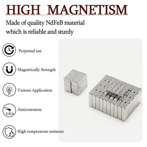 Imán de Neodimio Cuadrado Rectangular Personalizado, Materiales Magnéticos Industriales, 20X10X5mm N35-N52, Bloques Magnéticos Cuadrados de Neodimio Fuertes - Product Image 3