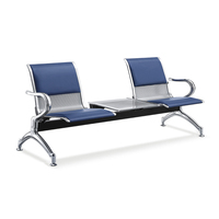 Chaises de réception de salon personnalisées haut de gamme, chaises d'attente en cuir pour aéroport, sièges publics extérieurs, banc d'attente en métal