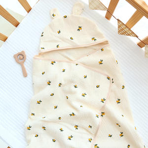 Serviette à capuche pour bébé en coton de bambou tissé, imprimé animal, douce, dessin animé, pour la salle de bain des enfants - Product Image 6