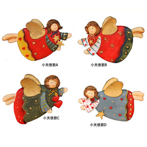 European Countryside Angels Resin Fridge Magnets Christmas Decor Multi Piece Set Irregular Shape Magnetic Stickers - Product Image 5