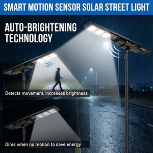Lámpara Solar LED Todo en Uno para Calle, Jardín y Camino, 100W-400W, IP65 Impermeable - Product Image 6
