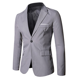 <span class=keywords><strong>Blazer</strong></span> <span class=keywords><strong>Homme</strong></span> Automne Nouveau Style Coréen Professionnel Élégant Décontracté Chic Luxe Léger Simple Boutonnage Perlé 213 - Product Image 4