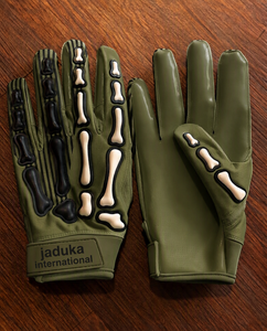 Gants de football américain antidérapants à haute adhérence pour la capture et l'entraînement, avec doigts entiers, style moulé par injection, logo personnalisé - Product Image 5