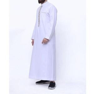 Nuova Abaya da Uomo Araba Bianca Stampata, <span class=keywords><strong>Abito</strong></span> <span class=keywords><strong>Lungo</strong></span> Musulmano da Uomo, Vestito <span class=keywords><strong>Lungo</strong></span>, Abbigliamento Musulmano per Uomo, Regalo Kaftan da Uomo - Product Image 3