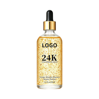 Sérum Visage Liquide Anti-Âge et Illuminateur pour Peaux Sensibles à Base d'Acide Hyaluronique, de Niacinamide et d'Or 24K, Marque Privée OEM