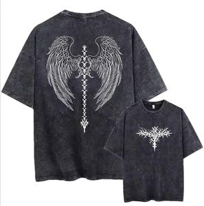 เสื้อยืดคอตตอน 230gsm สำหรับผู้ชาย ผลิตโดย Manufacturer  รับสกรีนโลโก้ เสื้อเปล่า หนานุ่ม ทรงโอเวอร์ไซส์ สไตล์วินเทจ ล้างสีแบบแอซิด  เสื้อฮิปฮอป - Product Image 1