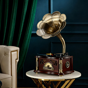 Tocadiscos Clásico Retro con Función de Altavoz BT, Reproductor de Vinilos Vintage, Decoración para el Hogar, Regalo para Sala de Estar - Product Image 5