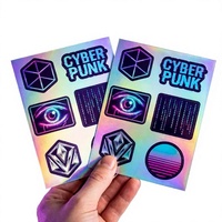 Hoja de Pegatinas Personalizadas con Logotipo de Marca, Diseño de Dibujos Animados, Lindas, Impermeables, de Vinilo Transparente, Múltiples Diseños, Troqueladas y con Corte Kiss Cut