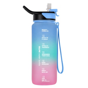 Nhựa tái sử dụng chai nước Đi Bộ Đường Dài Xe Đạp chai nước uống trực tiếp phòng tập thể dục chai nước biểu tượng tùy chỉnh 1L BPA free - Product Image 3